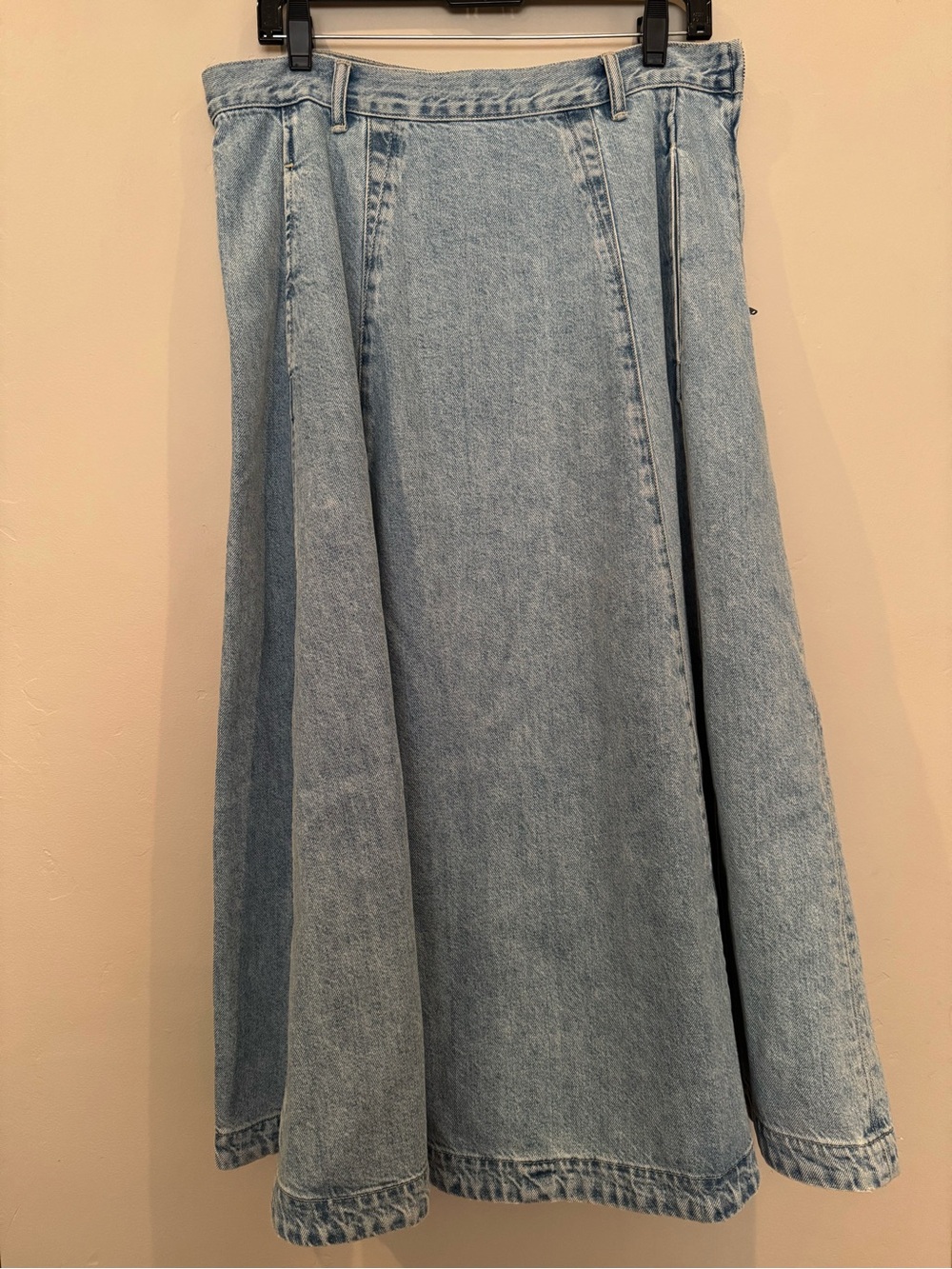 Madewell NWT Light Blue Denim A-Line Midi Skirt - Picture 6 of 12